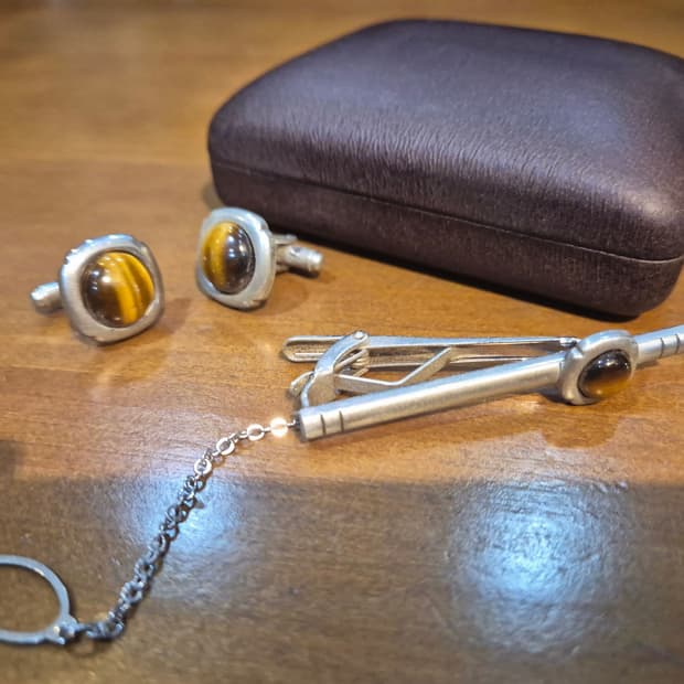 커프스 버튼 넥타이 핀 세트