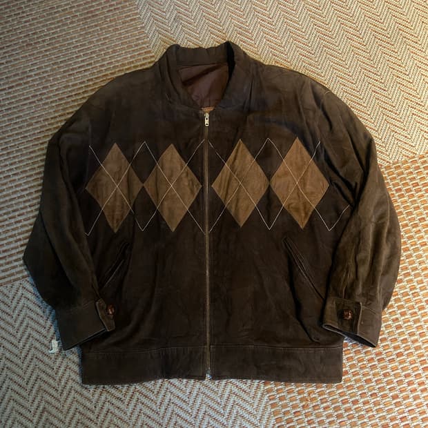 LOEWE 로에베 80s  아가일 아카이브 스웨이드 자켓