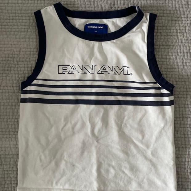 PAN AM 스트라이프 슬리브리스