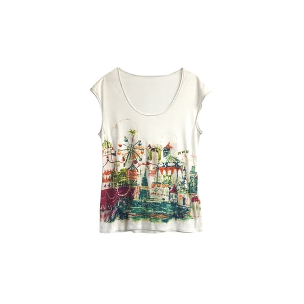 Tropical-Park painting loose top