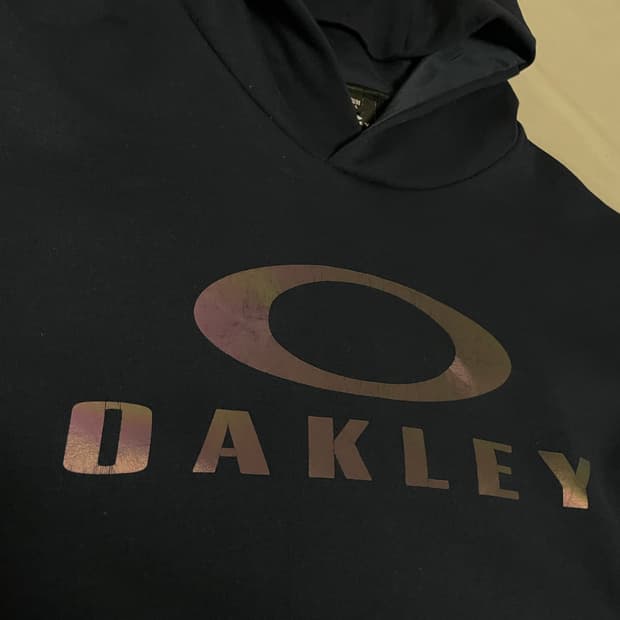 오클리 홀로그램 프린팅 후드티
