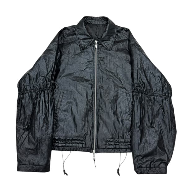 COOR 쿠어 액티브 드로스트링 포인티드 집업 자켓 블랙 M