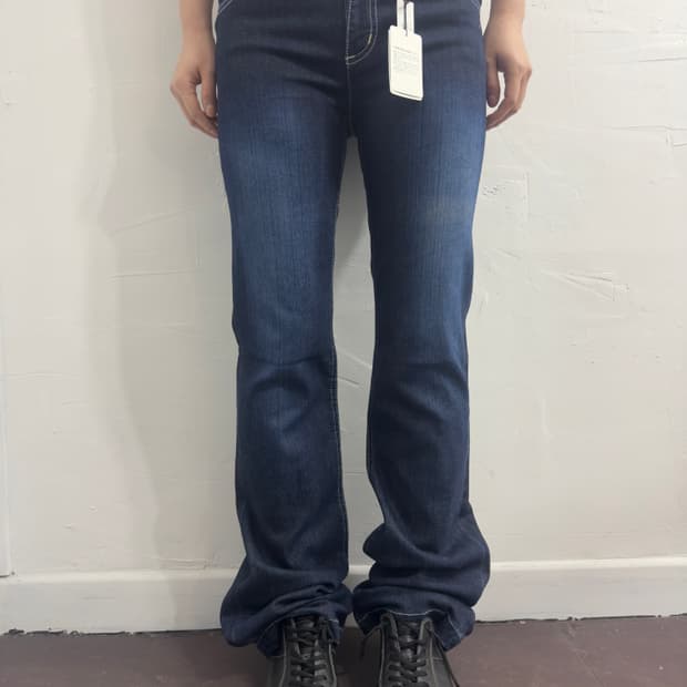 denim bootscut pants