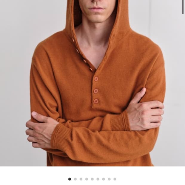 구매)colorcolour 버튼 니트 후드M