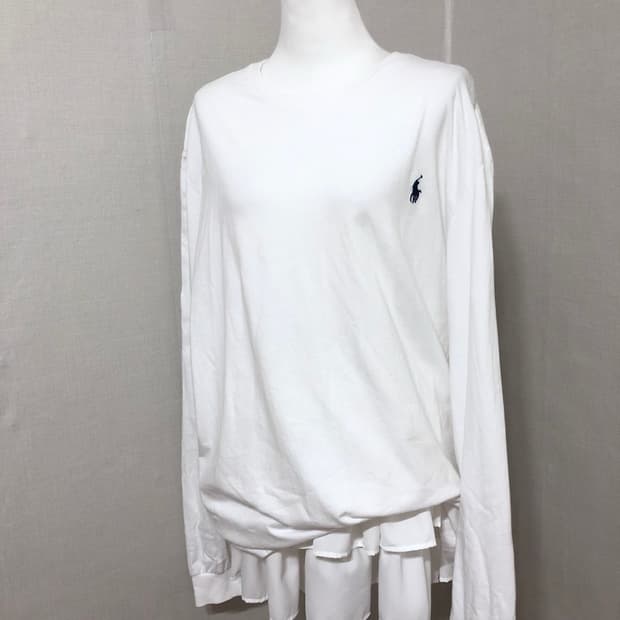 폴로 화이트 롱슬리브 XL