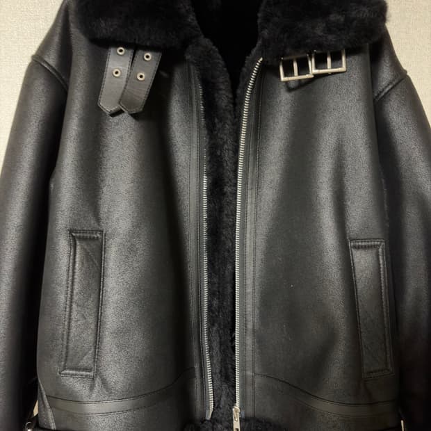 도프제이슨 솔리드 무톤자켓 블랙 L사이즈