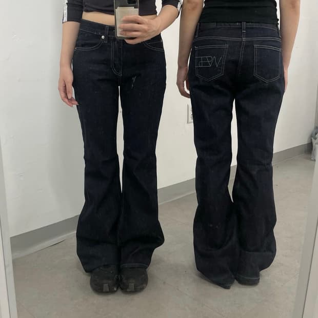 wsc archive 아카이브 논 페이드 진 데님 부츠컷 팬츠