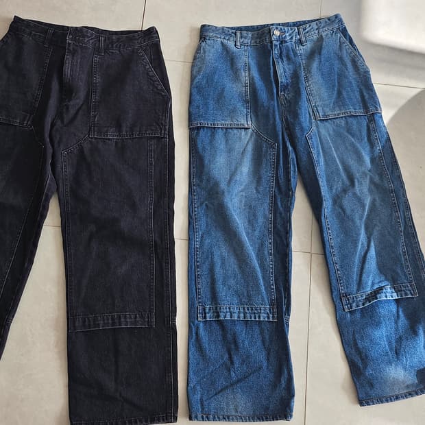 [46] 준지 카펜터 데님 팬츠 청바지 흑청 중청