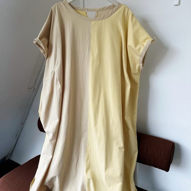 Cotton panel design wide onepiece