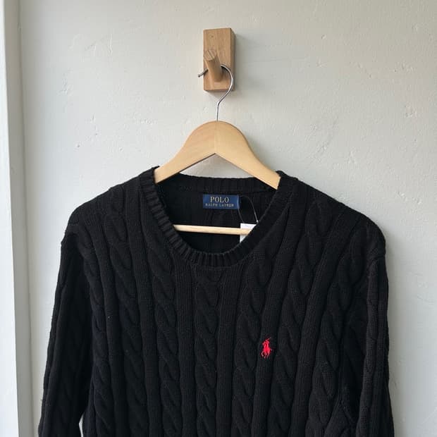 16260 -폴로 랄프로렌 블랙 케이블 니트