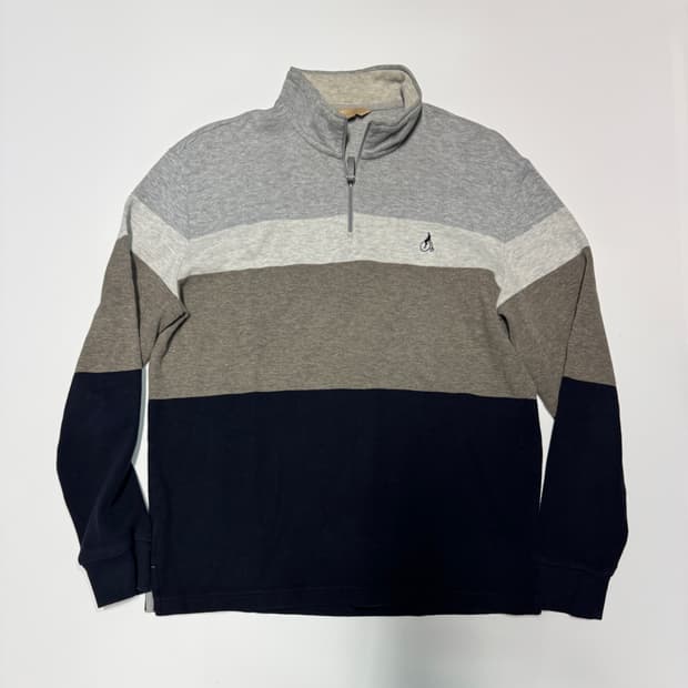 빈폴 Beanpole 스트라이프 코튼 반집업 L