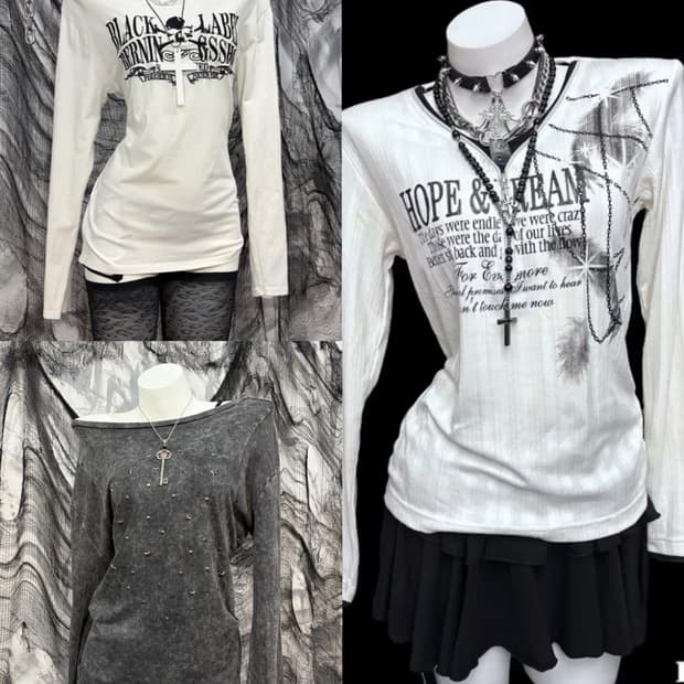 빈티지 펑크 와투케 롱슬리브 균일가