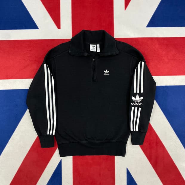 아디다스 반집업 맨투맨  XS 실측 S