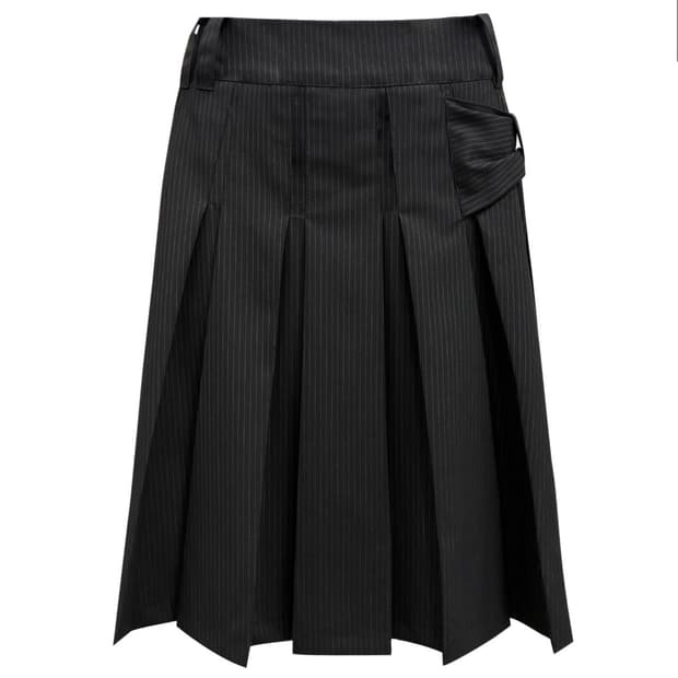 체메씨 SIDE BOW PANEL PLEATS SKIRT (BLACK)