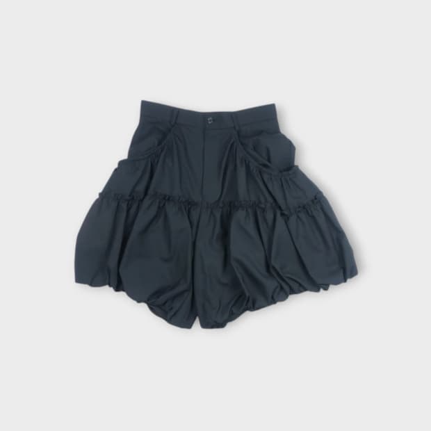 Noir Kei Ninomiya 2025ss 프릴 벌룬 쇼츠 블랙