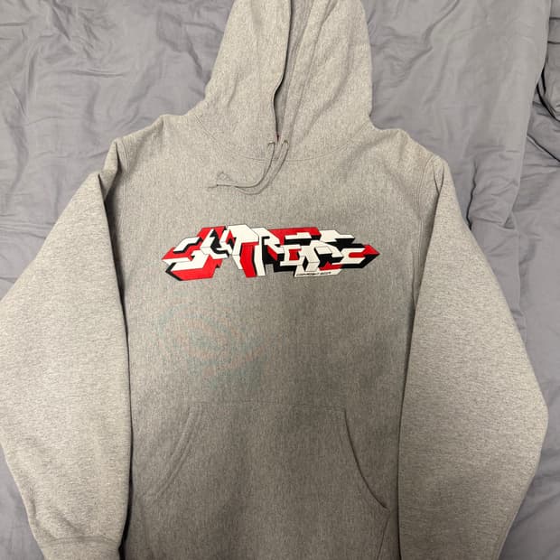 슈프림 19 F/W 델타 로고 후드 그레이 라지 판매