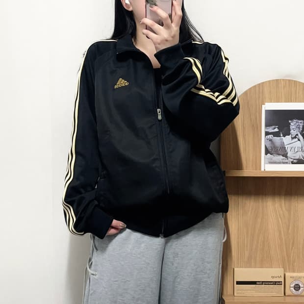 [정품] 아디다스 블랙 B2B 골드라인 삼선 져지 [ 100 ]