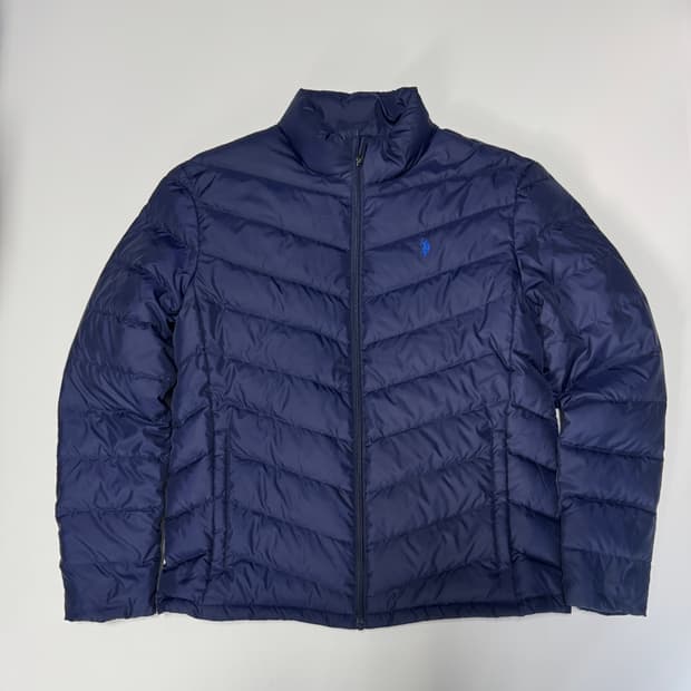 희귀!! US 폴로 구스다운 경량 패딩 자켓 M 네이비