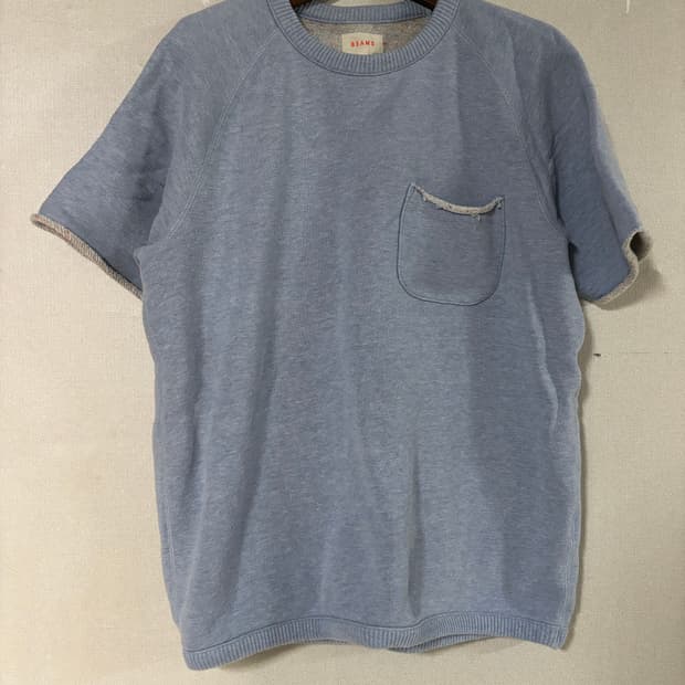 beams 빔즈 반팔 슬리브 스웨트셔츠