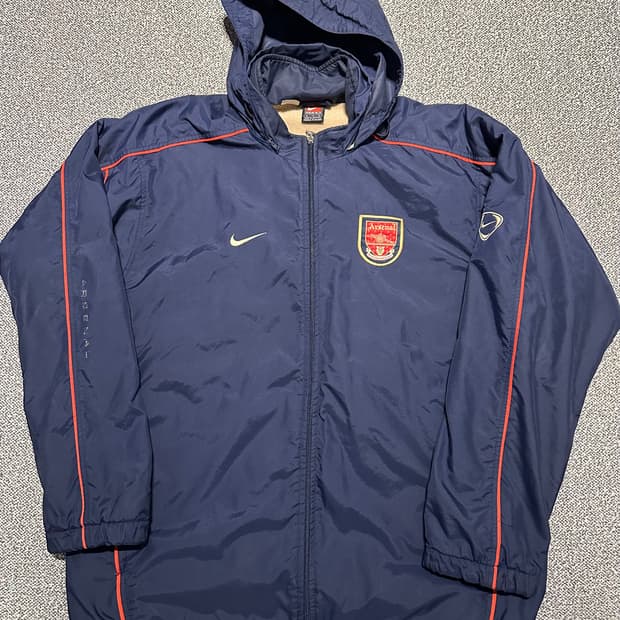 나이키 아스날 2001-02 후드 레인자켓 m