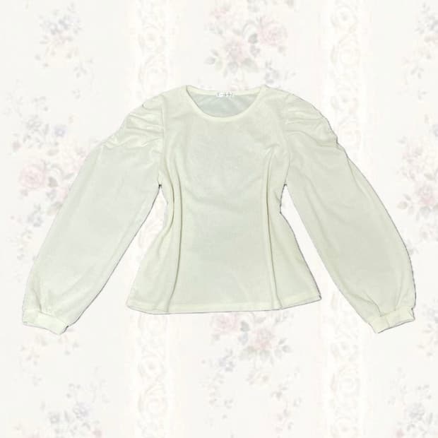 일본빈티지 퍼프소매 블라우스