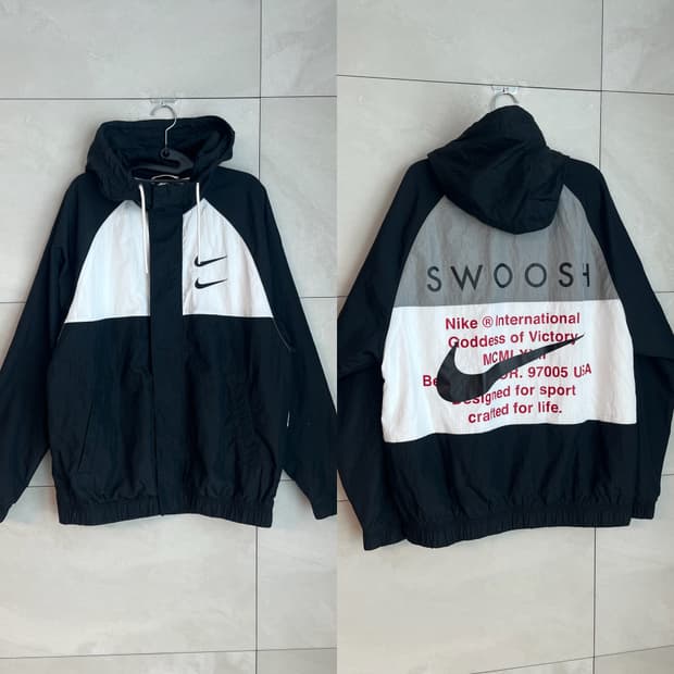 [L/100] 나이키 더블 스우시 윈드러너 우븐 바람막이