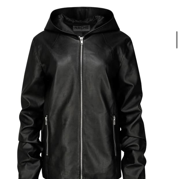 나체NACHE 후드 라이더 레더 자켓 블랙 2사이즈