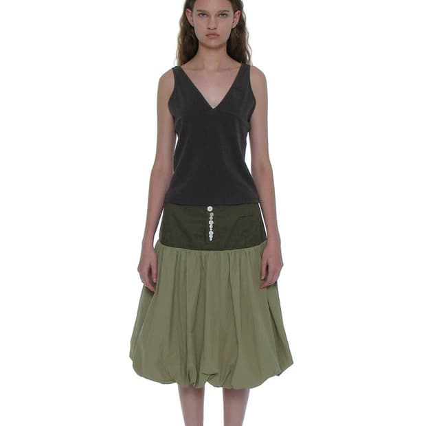 파르티멘토 버튼 치마 