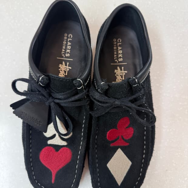 스투시 X 클락스 왈라비 블랙 UK 7 size