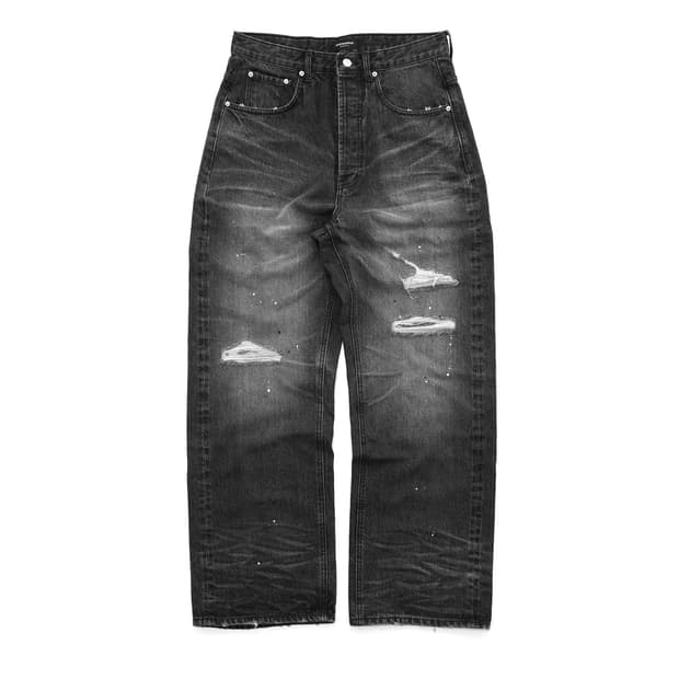 Far archive black denim pants