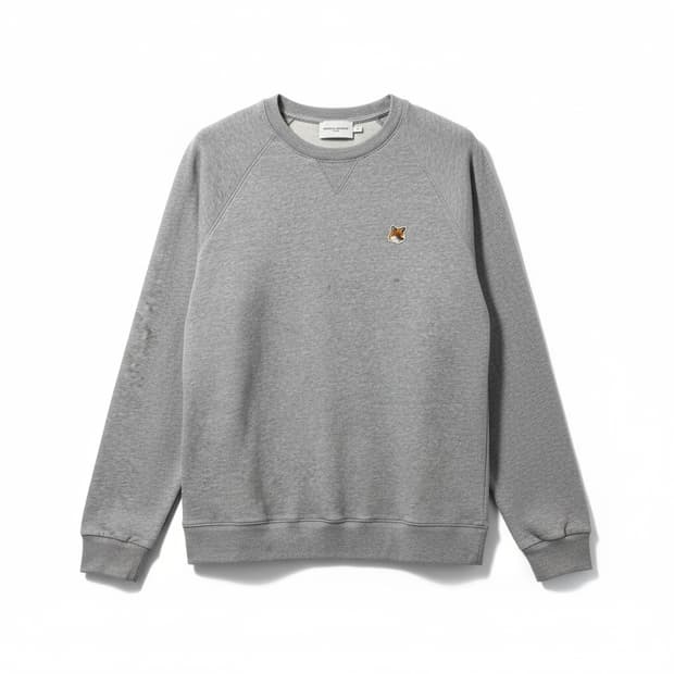 메종키츠네 폭스헤드 맨투맨 그레이 L