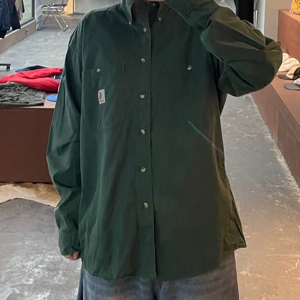 칼하트 그린 셔츠 H2302