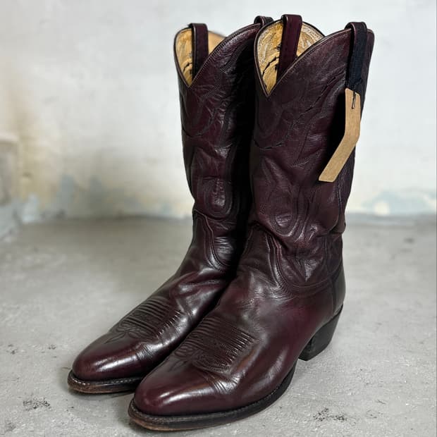 00's Lucchese 루케스 카우보이 웨스턴 부츠 버건디