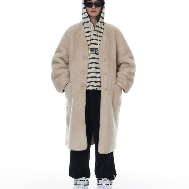 그로브 HUF 코트 양털 퍼 코트 자켓