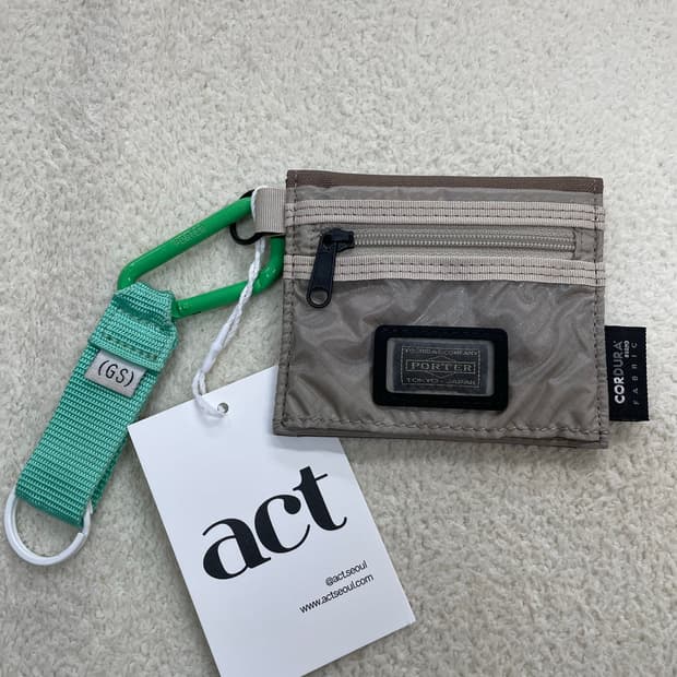 포터 카드 동전 지갑 porter 정품 키링포함