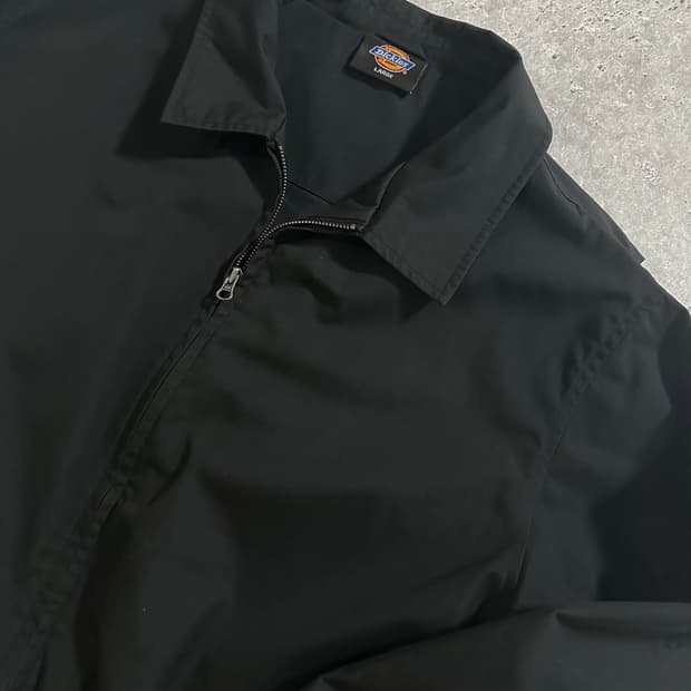 Dickies 블랙 아이젠하워 워크 자켓