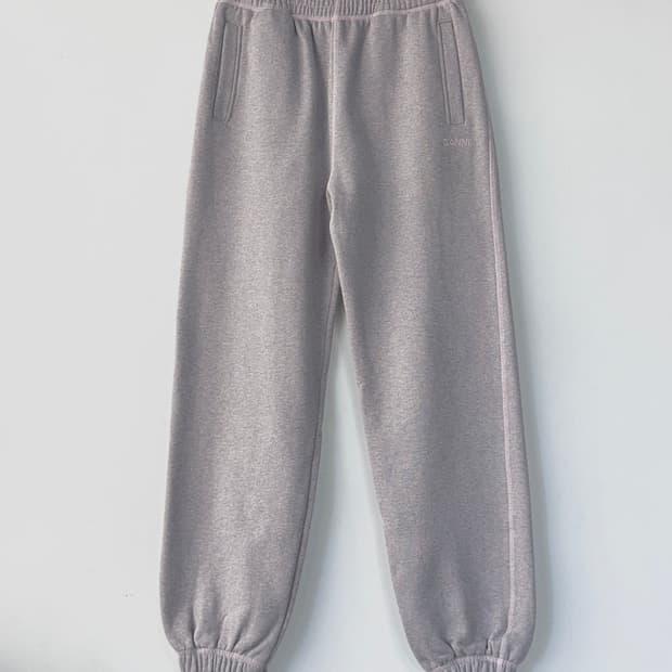 가니 GANNI 로고 밴딩 조거 스웨트 팬츠