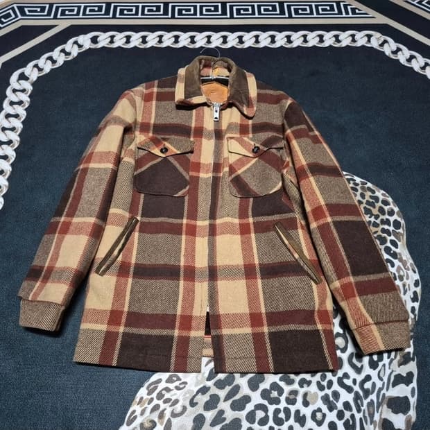 80's 울리치 헤비 울 셰르파 라인드 플레이드 자켓