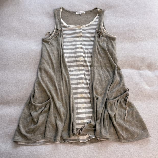 (이체시에눌) 일본 녹차맛 모리걸 바선생 시골모리 레이어드 가디건