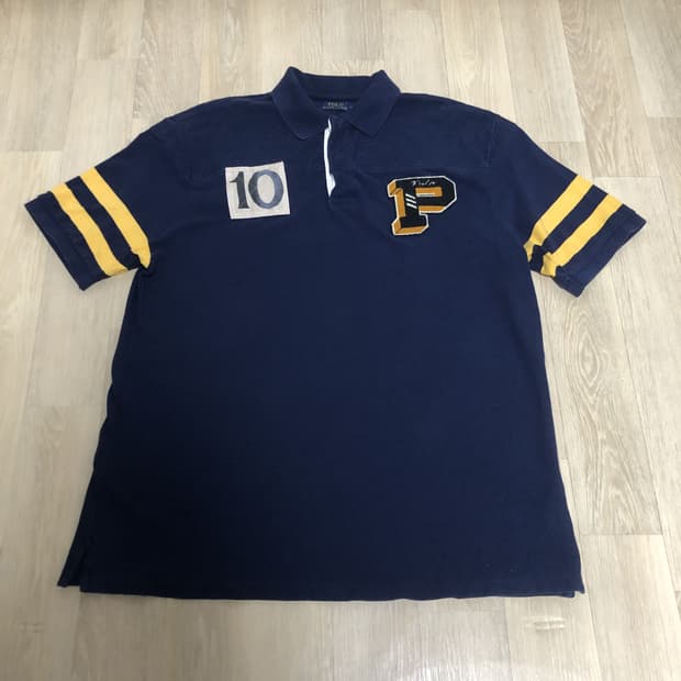 (2XB TALL) 폴로 랄프로렌 POLO 10 바시티 패치 럭비티