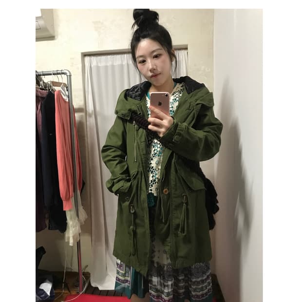 dot mori kaki field jacket