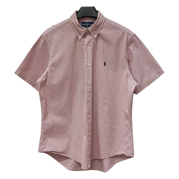 폴로 랄프로렌 클래식핏 스트라이프 시어서커 반팔 셔츠 XL