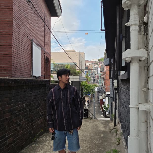80s 랭글러 웨스턴 셔츠