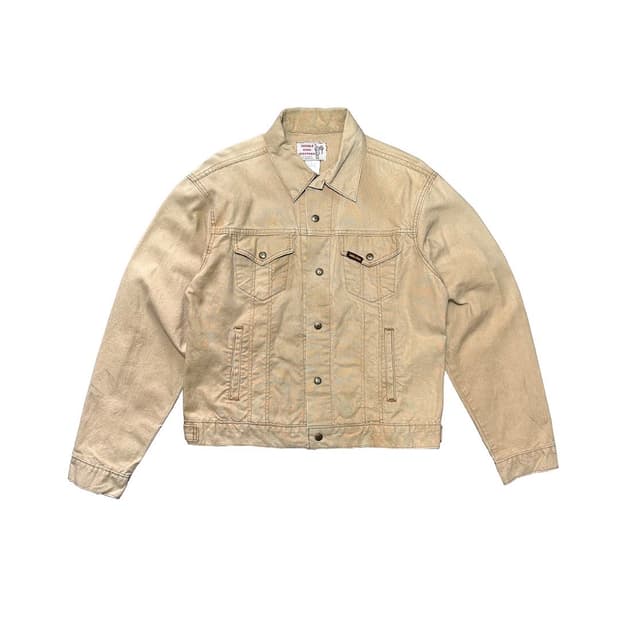 80-90s 페이드 코튼 트러커 자켓 made in usa