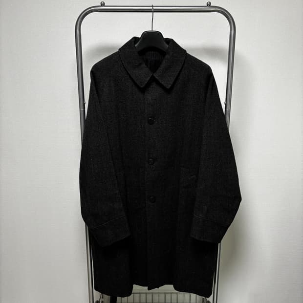 3) visvim 비즈빔 22FW 레미 코트 트위드 블랙