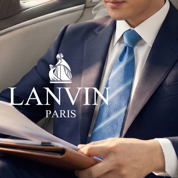 랑방 실크 블루 스트라이프 넥타이 9.3cm A~B등급 K2332
