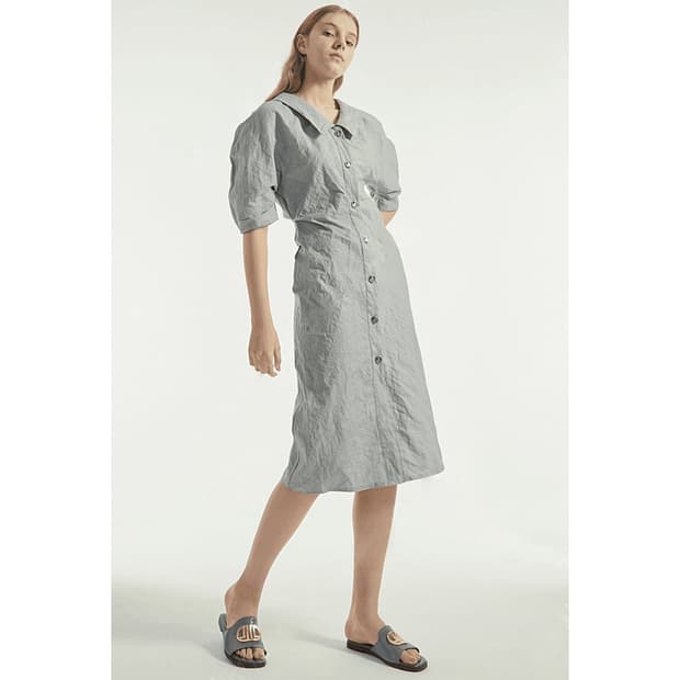 랑방컬렉션 크링클 셔츠 원피스