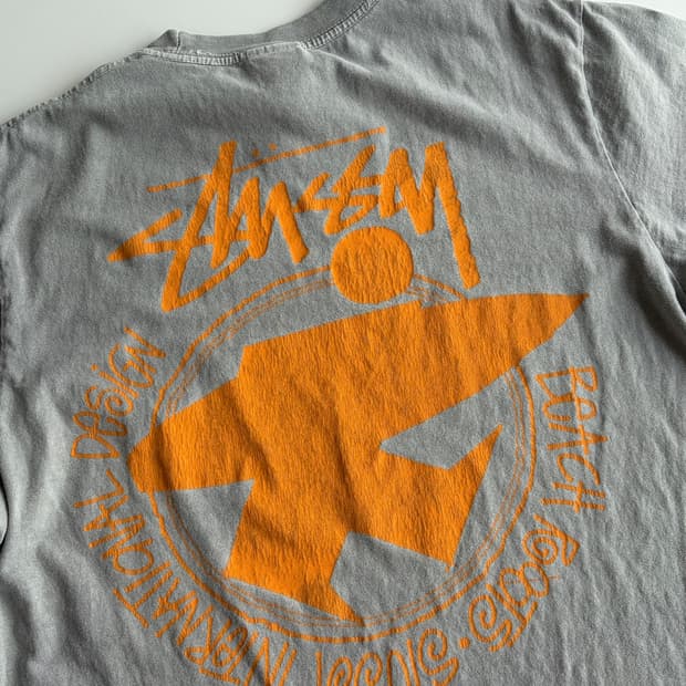 stussy 스투시 서퍼맨 비치 루트 티셔츠 그레이 M