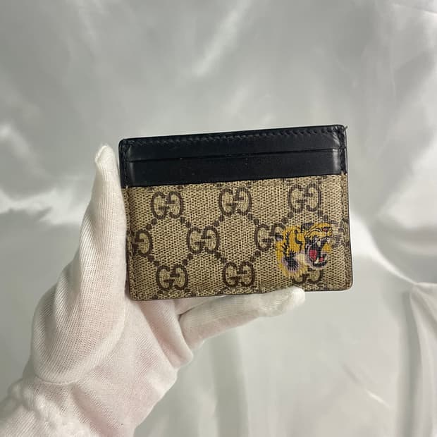 구찌 GG 수프림 타이거 카드지갑 단품 A급