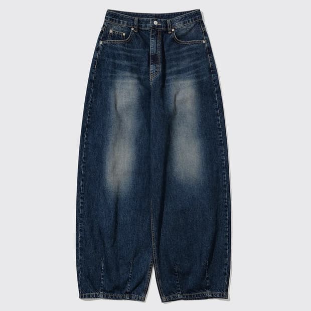 인템포무드 레이지보이 벌룬 핏 데님_딥 블루 M